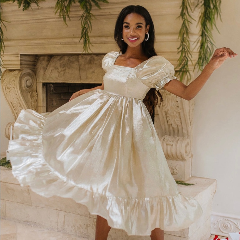 Ivy City Co Coco Gold Dress